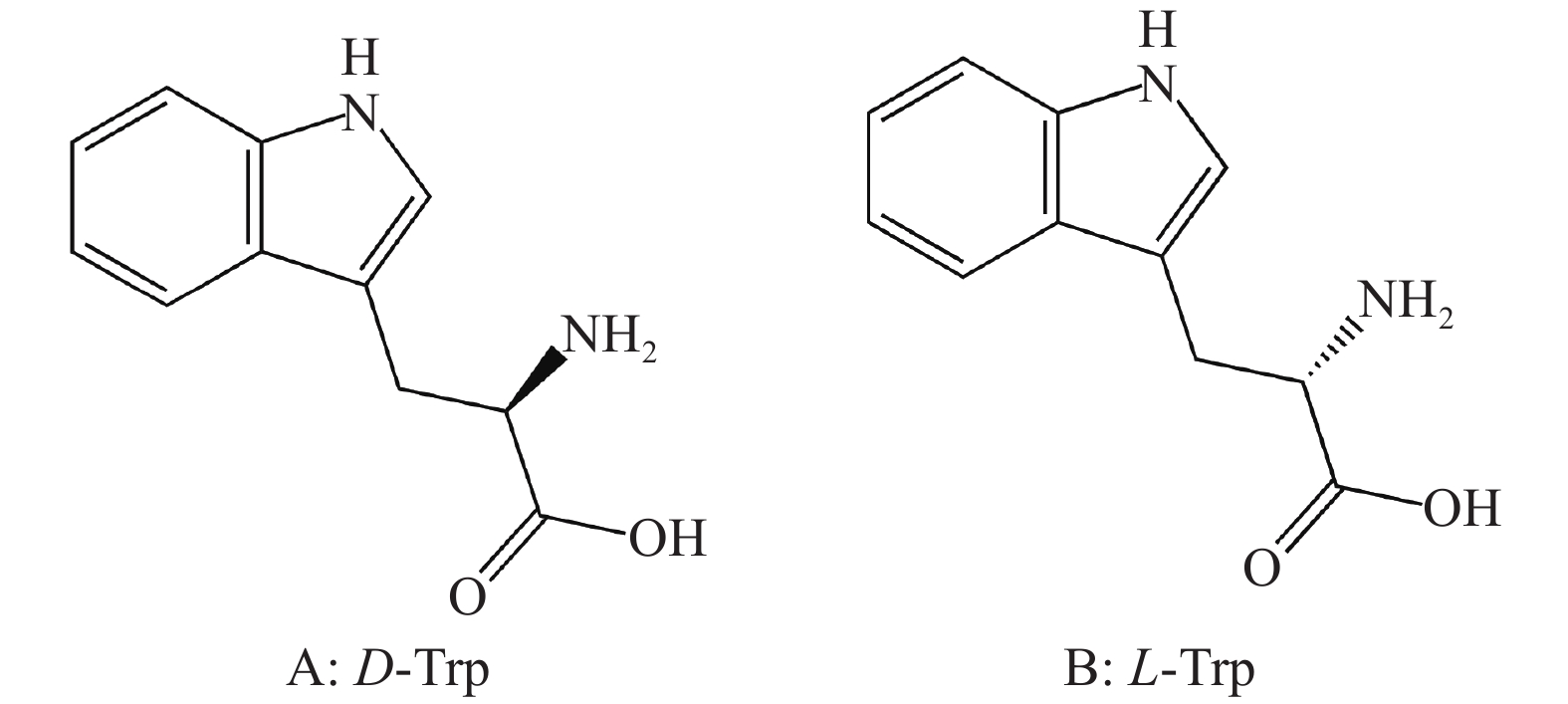 色氨酸对映体的结构图fig.